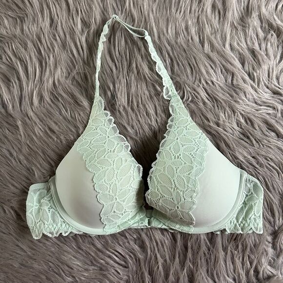 Aerie Lightly Lined Bra Womens Size 34B Halter Top Strap Underwire Back Closure - Picture 1 of 8